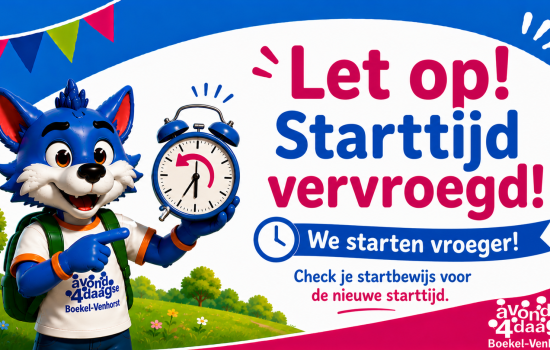 LAATSTE DAG START VERVROEGD